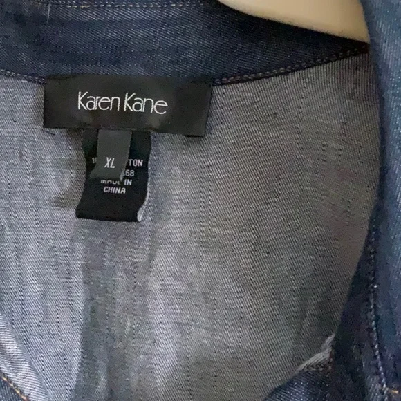 Karen Kane XL Denim Drawstring Top. New, never worn, no tags - Picture 2 of 4